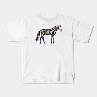 Colorful Day of the Dead Horse | Dia de los Muertos Animals Kids T-Shirt